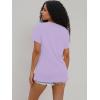 imageWIHOLL Summer Tops for Women Scoop Neck Basic Tees Short Sleeve Casual TShirts Loose FitPurple