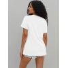 imageWIHOLL Summer Tops for Women Scoop Neck Basic Tees Short Sleeve Casual TShirts Loose FitWhite