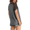 imageWIHOLL Summer Tops for Women V Neck TShirts Swiss Dot Short Sleeve Shirts Casual Fashion Blouses0ablack Striped