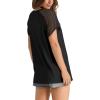 imageWIHOLL Summer Tops for Women V Neck TShirts Swiss Dot Short Sleeve Shirts Casual Fashion Blouses0black