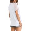 imageWIHOLL Summer Tops for Women V Neck TShirts Swiss Dot Short Sleeve Shirts Casual Fashion Blouses0white