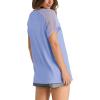 imageWIHOLL Summer Tops for Women V Neck TShirts Swiss Dot Short Sleeve Shirts Casual Fashion Blouses2light Blue