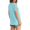 imageWIHOLL Summer Tops for Women V Neck TShirts Swiss Dot Short Sleeve Shirts Casual Fashion BlousesLake Green