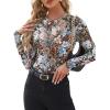 imageWIHOLL Womens Mesh Sheer Tops Sexy Crew Neck Summer Loose FIt Party Clubwear ShirtsA Floral Print