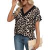 imageWIHOLL Womens Summer Tops Short Dolman Sleeve Shirts 2025 Fashion V Neck Outfits Clothes3leopard