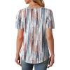 imageWIHOLL Womens Summer Tops Short Puff Sleeve Shirts 2025 Pleated Neck Outfits Clothing Blouses1dye Tie