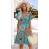 imageWIHOLL Dresses for Women 2025 Casual Summer V Neck Wedding Guest Dress Short Sleeve Fashion Beach Vacation Clothes1ethnic Print