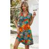 imageWIHOLL Dresses for Women 2025 Casual Summer V Neck Wedding Guest Dress Short Sleeve Fashion Beach Vacation Clothes4coconut Flower