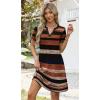 imageWIHOLL Dresses for Women 2025 Casual Summer V Neck Wedding Guest Dress Short Sleeve Fashion Beach Vacation Clothes5boho Stripes