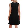 imageWIHOLL Summer Dresses for Women 2025 Loose Crew Neck Sleeveless Sundresses Casual Swimsuit Coverup with Pockets1black