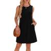 imageWIHOLL Summer Dresses for Women 2025 Loose Crew Neck Sleeveless Sundresses Casual Swimsuit Coverup with Pockets1black
