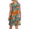 imageWIHOLL Summer Dresses for Women 2025 Loose Crew Neck Sleeveless Sundresses Casual Swimsuit Coverup with PocketsFloral 02