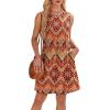 imageWIHOLL Summer Dresses for Women 2025 Loose Crew Neck Sleeveless Sundresses Casual Swimsuit Coverup with PocketsFloral 04