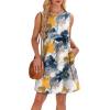 imageWIHOLL Summer Dresses for Women 2025 Loose Crew Neck Sleeveless Sundresses Casual Swimsuit Coverup with PocketsFloral 05