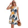 imageWIHOLL Summer Dresses for Women 2025 Loose Crew Neck Sleeveless Sundresses Casual Swimsuit Coverup with PocketsFloral 05