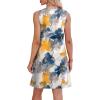 imageWIHOLL Summer Dresses for Women 2025 Loose Crew Neck Sleeveless Sundresses Casual Swimsuit Coverup with PocketsFloral 05
