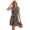 imageWIHOLL Summer Dresses for Women 2025 Loose Crew Neck Sleeveless Sundresses Casual Swimsuit Coverup with PocketsFloral 06