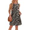 imageWIHOLL Summer Dresses for Women 2025 Loose Crew Neck Sleeveless Sundresses Casual Swimsuit Coverup with PocketsFloral 06