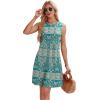 imageWIHOLL Summer Dresses for Women 2025 Loose Crew Neck Sleeveless Sundresses Casual Swimsuit Coverup with PocketsFloral 07