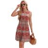imageWIHOLL Summer Dresses for Women 2025 Loose Crew Neck Sleeveless Sundresses Casual Swimsuit Coverup with PocketsFloral 08