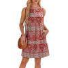 imageWIHOLL Summer Dresses for Women 2025 Loose Crew Neck Sleeveless Sundresses Casual Swimsuit Coverup with PocketsFloral 08