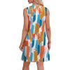 imageWIHOLL Summer Dresses for Women 2025 Loose Crew Neck Sleeveless Sundresses Casual Swimsuit Coverup with PocketsFloral 09
