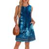 imageWIHOLL Summer Dresses for Women 2025 Loose Crew Neck Sleeveless Sundresses Casual Swimsuit Coverup with PocketsFloral 11