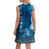 imageWIHOLL Summer Dresses for Women 2025 Loose Crew Neck Sleeveless Sundresses Casual Swimsuit Coverup with PocketsFloral 11