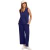 imageWIHOLL Two Piece Sets for Women Summer Outfits Matching Lounge Sets Wide Leg Crop Pants Vacation TravelBlue