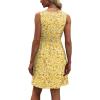 imageWIHOLL Womens Summer Dress 2025 ALine Sleeveless Casual Sundress with Pockets FloralSolid02yellow White