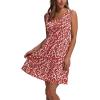 imageWIHOLL Womens Summer Dress 2025 ALine Sleeveless Casual Sundress with Pockets FloralSolid03red White
