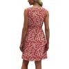 imageWIHOLL Womens Summer Dress 2025 ALine Sleeveless Casual Sundress with Pockets FloralSolid03red White
