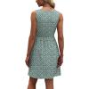 imageWIHOLL Womens Summer Dress 2025 ALine Sleeveless Casual Sundress with Pockets FloralSolid04green White