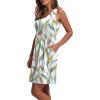 imageWIHOLL Womens Summer Dress 2025 ALine Sleeveless Casual Sundress with Pockets FloralSolidFloral02