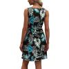 imageWIHOLL Womens Summer Dress 2025 ALine Sleeveless Casual Sundress with Pockets FloralSolidFloral03