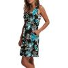 imageWIHOLL Womens Summer Dress 2025 ALine Sleeveless Casual Sundress with Pockets FloralSolidFloral03