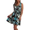 imageWIHOLL Womens Summer Dress 2025 ALine Sleeveless Casual Sundress with Pockets FloralSolidFloral03