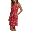 imageWIHOLL Womens Summer Dress 2025 ALine Sleeveless Casual Sundress with Pockets FloralSolidFloral04