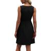 imageWIHOLL Womens Summer Dress 2025 ALine Sleeveless Casual Sundress with Pockets FloralSolidSolid Black