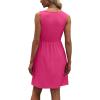 imageWIHOLL Womens Summer Dress 2025 ALine Sleeveless Casual Sundress with Pockets FloralSolidSolid Pink