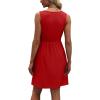 imageWIHOLL Womens Summer Dress 2025 ALine Sleeveless Casual Sundress with Pockets FloralSolidSolid Red