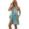 imageWIHOLL Womens Summer Dresses Loose Fit V Neck Sleeveless Sundresses Beach Hawaiian Dress with PocketsFloral Boho2