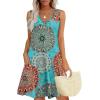 imageWIHOLL Womens Summer Dresses Loose Fit V Neck Sleeveless Sundresses Beach Hawaiian Dress with PocketsFloral Boho2