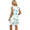 imageWIHOLL Womens Summer Dresses Loose Fit V Neck Sleeveless Sundresses Beach Hawaiian Dress with PocketsFloral Green Leaves