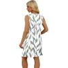 imageWIHOLL Womens Summer Dresses Loose Fit V Neck Sleeveless Sundresses Beach Hawaiian Dress with PocketsFloral Multi Leaf