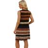 imageWIHOLL Womens Summer Dresses Loose Fit V Neck Sleeveless Sundresses Beach Hawaiian Dress with PocketsFloral Striped