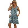 imageWIHOLL Womens Summer Dresses Loose Fit V Neck Sleeveless Sundresses Beach Hawaiian Dress with PocketsFloral Viola
