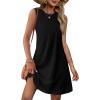 imageWIHOLL Summer Dresses for Women 2025 Loose Crew Neck Sleeveless Sundresses Casual Swimsuit Coverup with Pockets1black