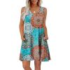 imageWIHOLL Womens Summer Dresses Loose Fit V Neck Sleeveless Sundresses Beach Hawaiian Dress with PocketsFloral Boho2