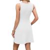 imageWIHOLL Womens Square Neck ALine Sleeveless Mini Dress Summer Club Party Little Short Dresses01  White